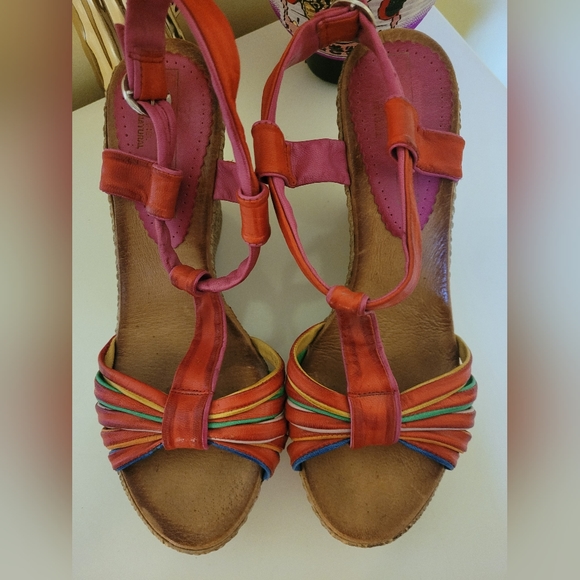David Tyler Wedge Sandals, GUC, Size 9 - Picture 6 of 7